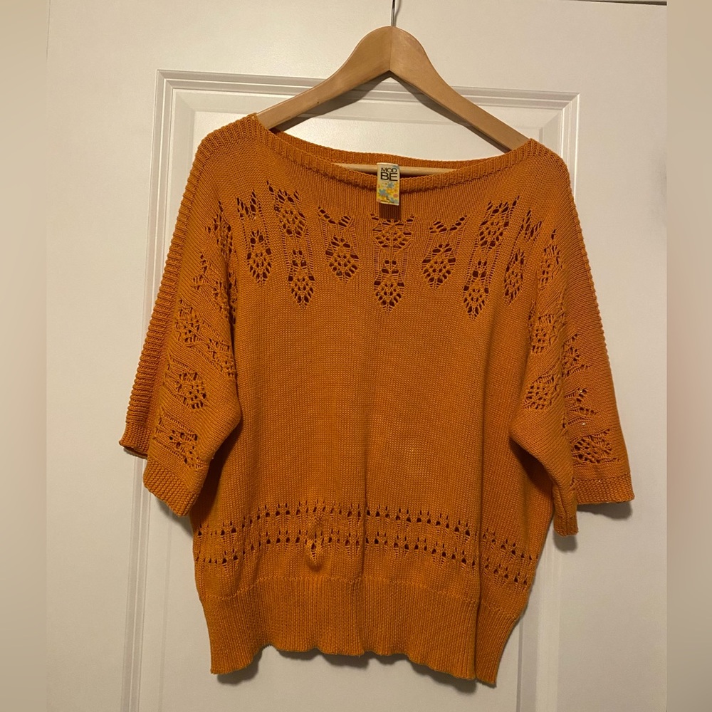 Orange knit sweater